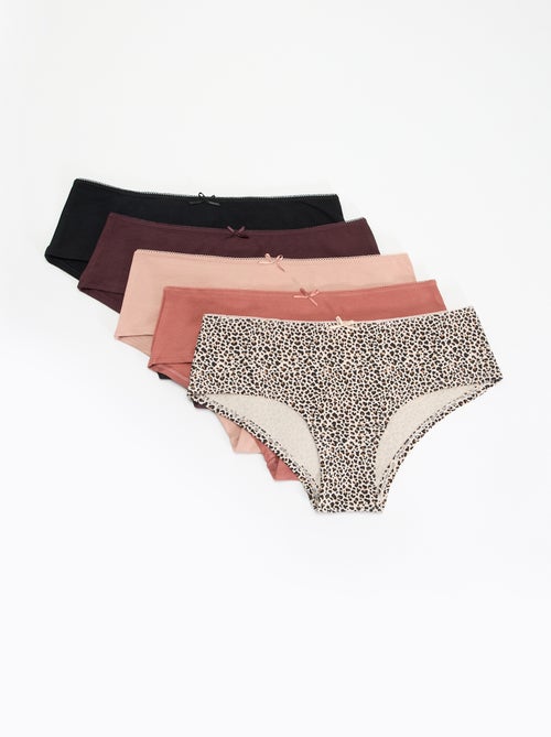 Pack de 5 shorties estampados - Kiabi