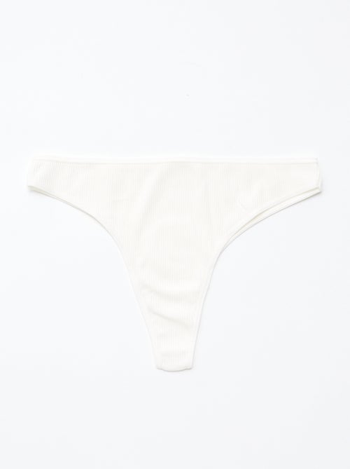 Pack de 5 tangas em malha canelada - Kiabi