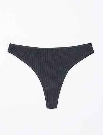 Pack de 5 tangas em malha canelada