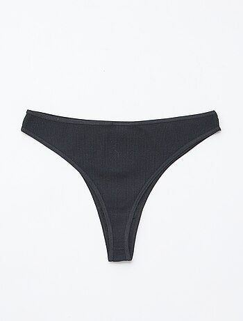 Pack de 5 tangas em malha canelada