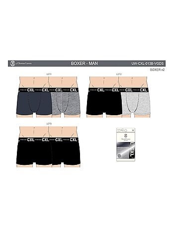 Pack de 6 Cuecas Boxer CXL By LACROIX