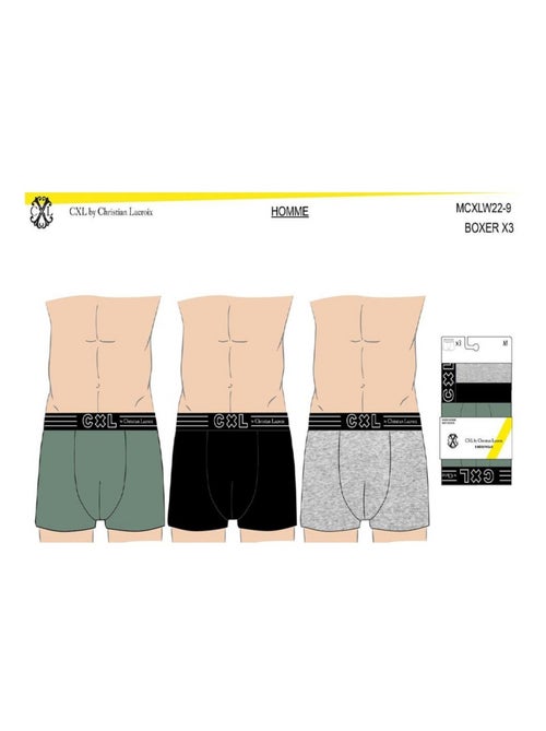 Pack de 6 Cuecas Boxer CXL By LACROIX - Kiabi Pack de 6 Cuecas Boxer CXL By LACROIX - Kiabi