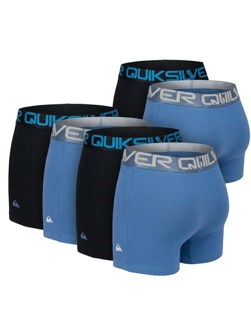 Pack de 6 cuecas boxer homem algodão stretch logótipo quiksilver - Kiabi Pack de 6 cuecas boxer homem algodão stretch logótipo quiksilver - Kiabi