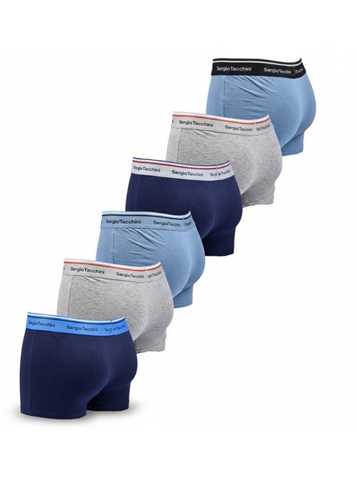 Pack de 6 Cuecas Boxer Homem SERGIO TACCHINI - Kiabi Pack de 6 Cuecas Boxer Homem SERGIO TACCHINI - Kiabi