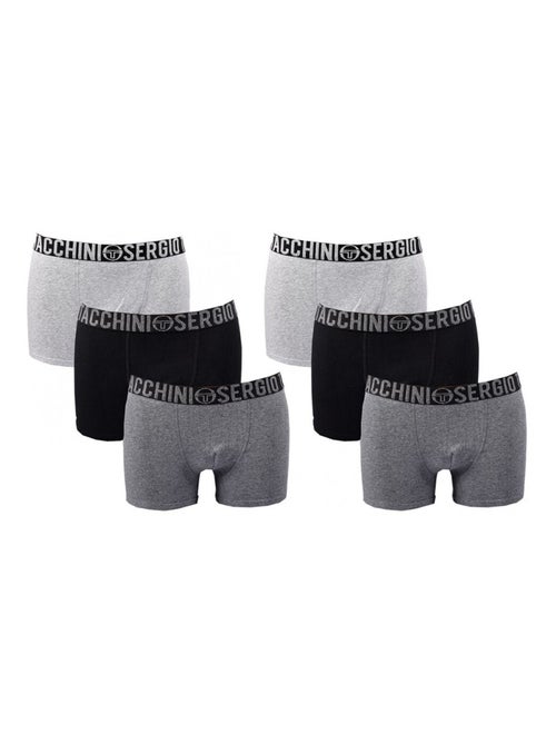 Pack de 6 Cuecas Boxer Homem SERGIO TACCHINI - Kiabi Pack de 6 Cuecas Boxer Homem SERGIO TACCHINI - Kiabi