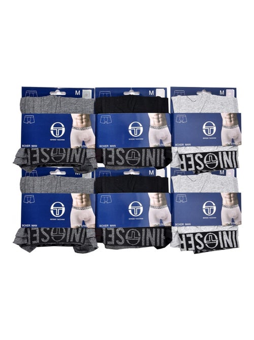 Pack de 6 Cuecas Boxer Homem SERGIO TACCHINI - Kiabi Pack de 6 Cuecas Boxer Homem SERGIO TACCHINI - Kiabi