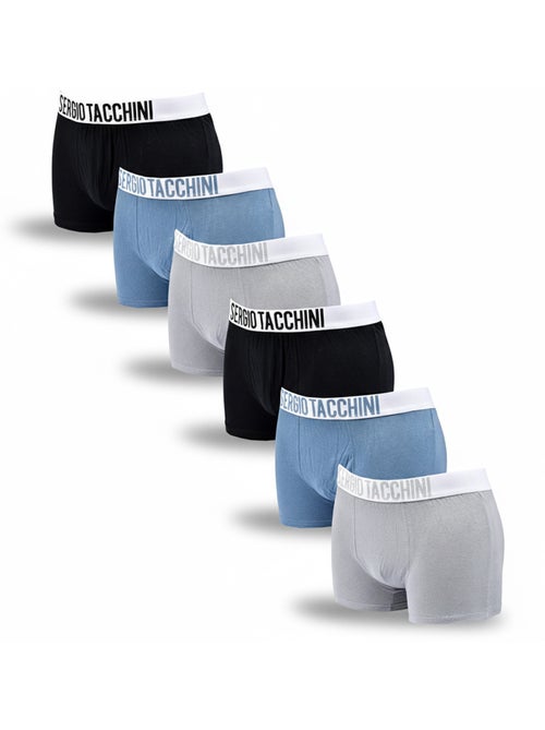 Pack de 6 Cuecas Boxer Homem SERGIO TACCHINI - Kiabi Pack de 6 Cuecas Boxer Homem SERGIO TACCHINI - Kiabi