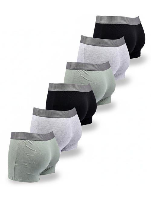 Pack de 6 Cuecas Boxer Homem SERGIO TACCHINI - Kiabi Pack de 6 Cuecas Boxer Homem SERGIO TACCHINI - Kiabi