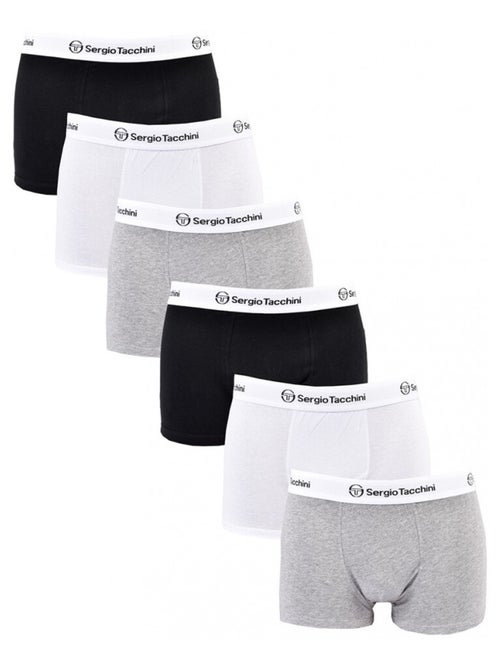 Pack de 6 Cuecas Boxer SERGIO TACCHINI - Kiabi Pack de 6 Cuecas Boxer SERGIO TACCHINI - Kiabi