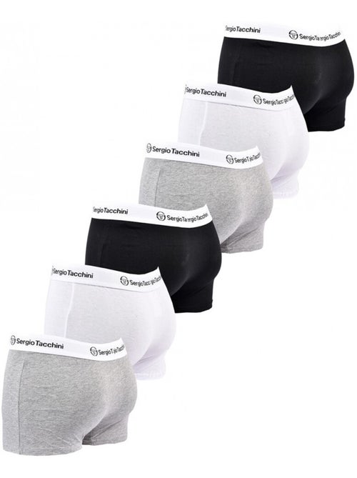 Pack de 6 Cuecas Boxer SERGIO TACCHINI - Kiabi Pack de 6 Cuecas Boxer SERGIO TACCHINI - Kiabi