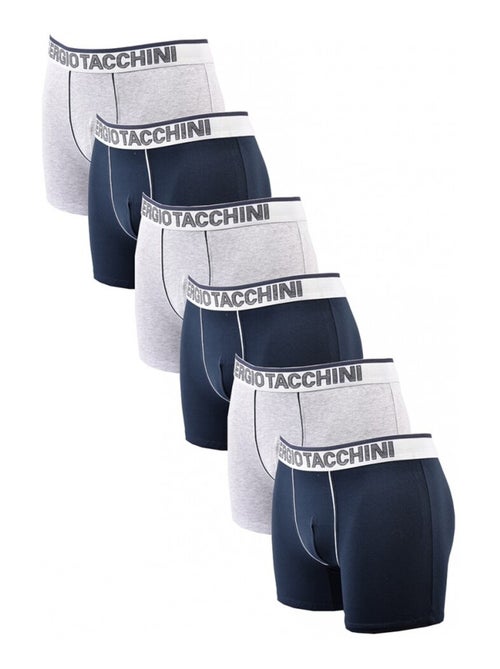 Pack de 6 Cuecas Boxer SERGIO TACCHINI - Kiabi Pack de 6 Cuecas Boxer SERGIO TACCHINI - Kiabi