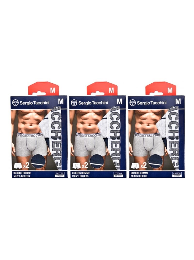 Pack de 6 Cuecas Boxer SERGIO TACCHINI Multicolorido - Kiabi