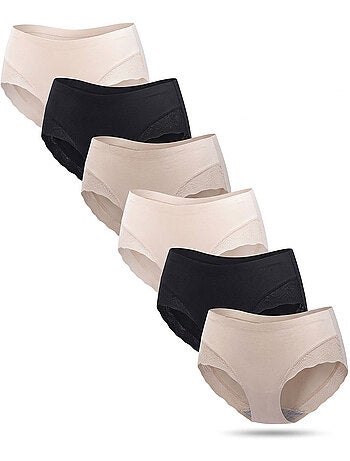 Pack de 6 Cuecas Mulher Invisíveis Renda e Laser OZABI