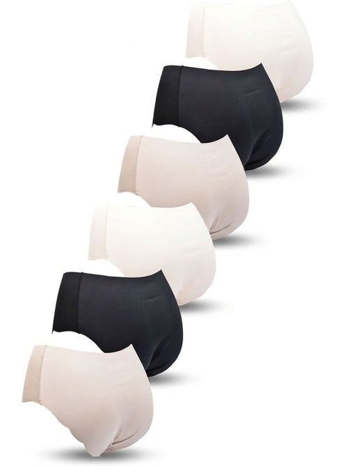 Pack de 6 Cuecas Mulher Invisíveis Renda e Laser OZABI - Kiabi Pack de 6 Cuecas Mulher Invisíveis Renda e Laser OZABI - Kiabi