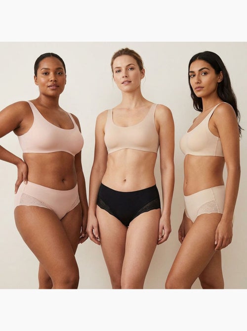 Pack de 6 Cuecas Mulher Invisíveis Renda e Laser OZABI - Kiabi Pack de 6 Cuecas Mulher Invisíveis Renda e Laser OZABI - Kiabi