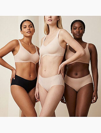Pack de 6 Cuecas Mulher Invisíveis Renda e Laser OZABI
