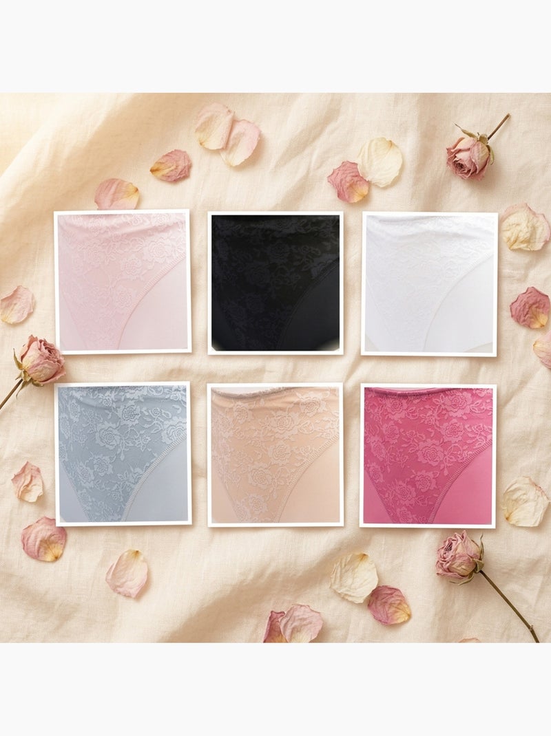 Pack de 6 Cuecas Mulher Invisíveis Renda e Laser OZABI Rosa/Multicolorido - Kiabi