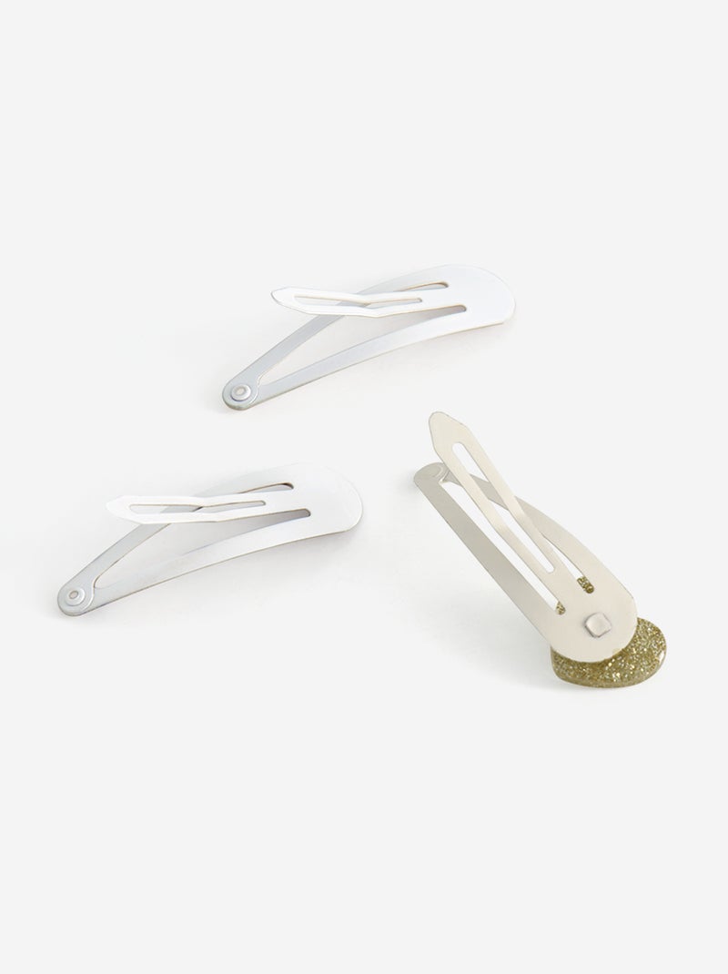 Pack de 6 ganchos de cabelo clic clac Bege - Kiabi