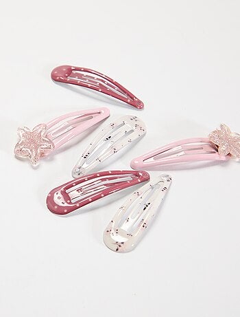Pack de 6 ganchos de cabelo clic clac