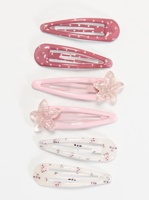 Pack de 6 ganchos de cabelo clic clac - Kiabi