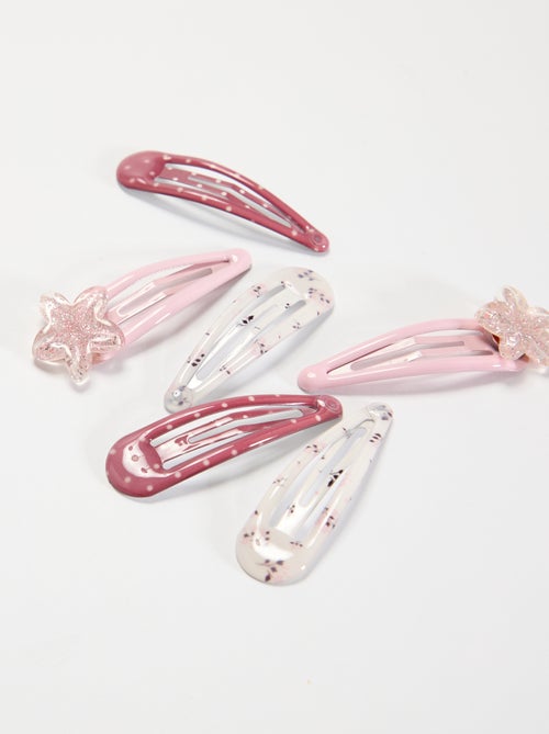 Pack de 6 ganchos de cabelo clic clac - Kiabi