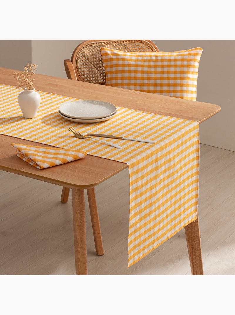 Pack de 6 guardanapos de algodão com padrão vichy - gamusi Amarelo - Kiabi