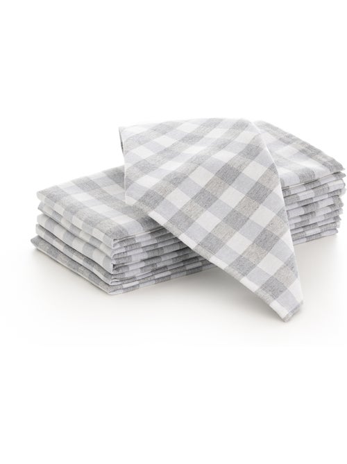 Pack de 6 guardanapos de algodão com padrão vichy - gamusi - Kiabi Pack de 6 guardanapos de algodão com padrão vichy - gamusi - Kiabi