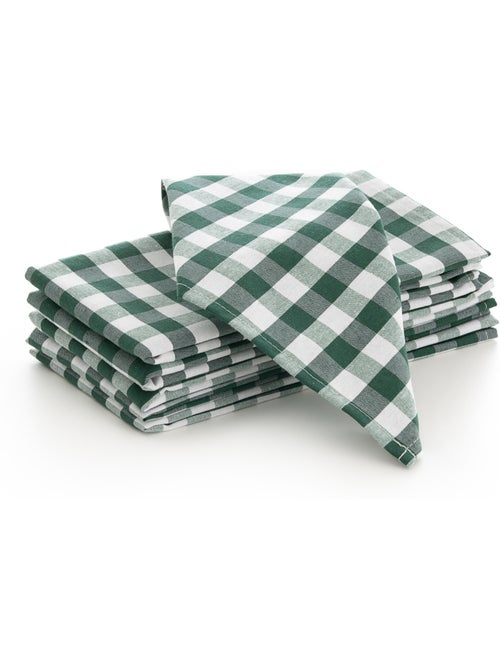 Pack de 6 guardanapos de algodão com padrão vichy - gamusi - Kiabi