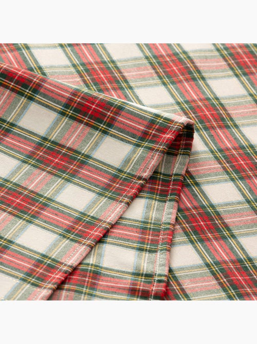 Pack de 6 guardanapos de natal em algodão, fio dourado em relevo, padrão tartan - gamusi - Kiabi