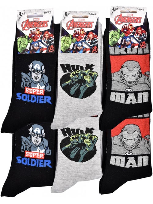 Pack de 6 Meias Adulto Licença Fantasias-Sortido - Kiabi Pack de 6 Meias Adulto Licença Fantasias-Sortido - Kiabi