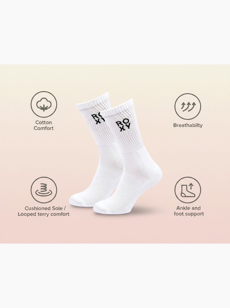 Pack de 6 Meias Crew Mulher ROXY Branco - Kiabi