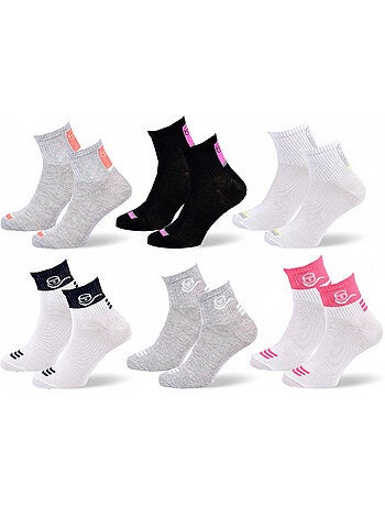 Pack de 6 meias curtas rapariga sergio tacchini quarter