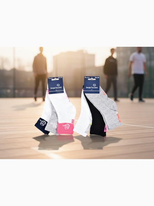 Pack de 6 meias curtas rapariga sergio tacchini quarter - Kiabi Pack de 6 meias curtas rapariga sergio tacchini quarter - Kiabi