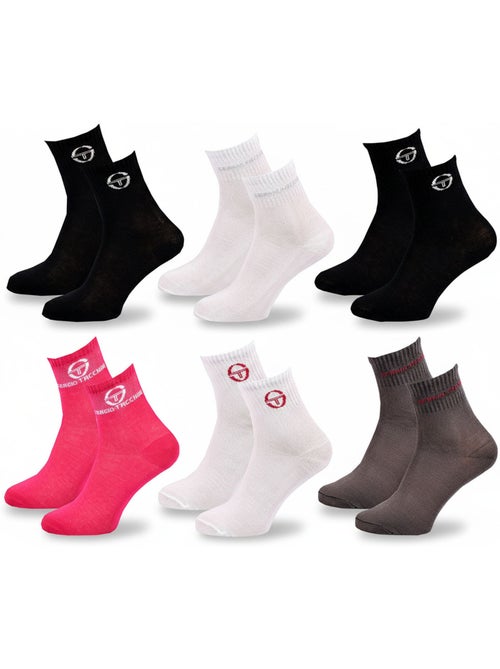 Pack de 6 meias curtas rapariga sergio tacchini quarter - Kiabi Pack de 6 meias curtas rapariga sergio tacchini quarter - Kiabi