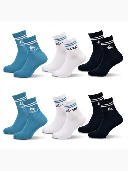 Pack de 6 Meias Homem QUARTER Desporto QUIKSILVER - Kiabi Pack de 6 Meias Homem QUARTER Desporto QUIKSILVER - Kiabi