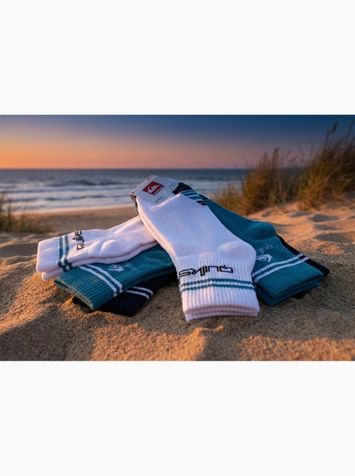 Pack de 6 Meias Homem QUARTER Desporto QUIKSILVER - Kiabi Pack de 6 Meias Homem QUARTER Desporto QUIKSILVER - Kiabi