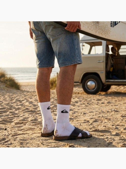 Pack de 6 Meias Homem QUARTER Desporto QUIKSILVER - Kiabi Pack de 6 Meias Homem QUARTER Desporto QUIKSILVER - Kiabi