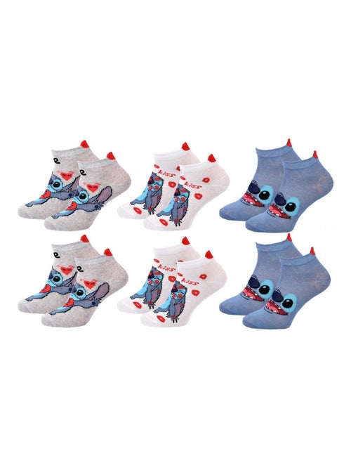 Pack de 6 Meias Rapariga DISNEY LILO ET STITCH - Kiabi Pack de 6 Meias Rapariga DISNEY LILO ET STITCH - Kiabi