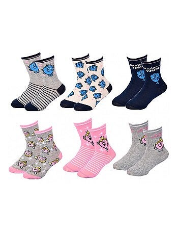 Pack de 6 Meias Rapariga MONSIEUR MADAME