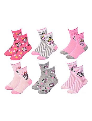 Pack de 6 Meias Rapariga MONSIEUR MADAME