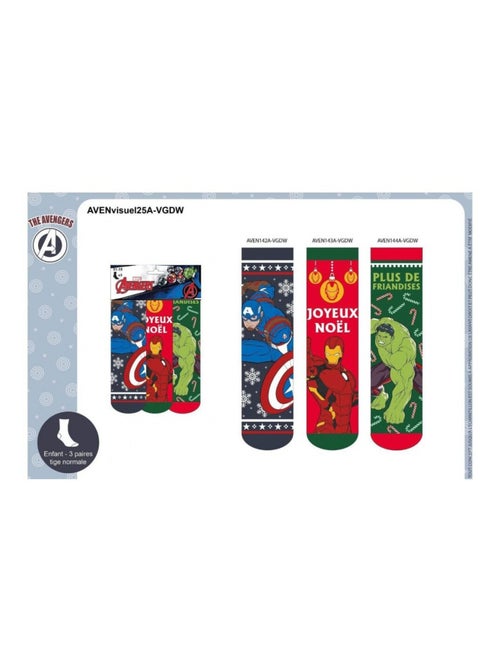 Pack de 6 Meias Rapaz AVENGERS - Kiabi Pack de 6 Meias Rapaz AVENGERS - Kiabi