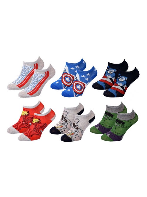 Pack de 6 Meias Rapaz AVENGERS - Kiabi Pack de 6 Meias Rapaz AVENGERS - Kiabi