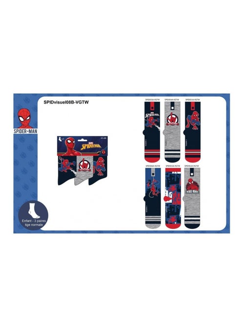 Pack de 6 Meias Rapaz DISNEY SPIDERMAN - Kiabi Pack de 6 Meias Rapaz DISNEY SPIDERMAN - Kiabi
