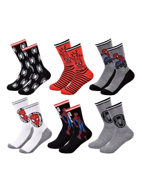 Pack de 6 Meias Rapaz DISNEY SPIDERMAN - Kiabi Pack de 6 Meias Rapaz DISNEY SPIDERMAN - Kiabi