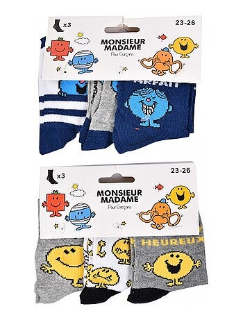 Pack de 6 Meias Rapaz MONSIEUR MADAME