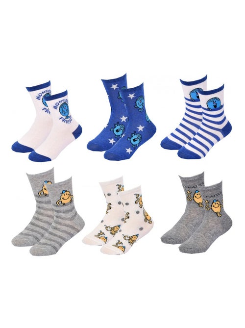 Pack de 6 Meias Rapaz MONSIEUR MADAME - Kiabi Pack de 6 Meias Rapaz MONSIEUR MADAME - Kiabi