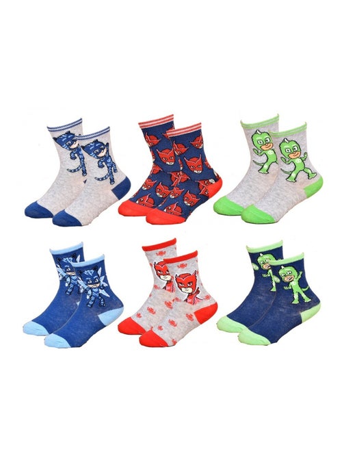 Pack de 6 Meias Rapaz PYJAMASQUE - Kiabi Pack de 6 Meias Rapaz PYJAMASQUE - Kiabi
