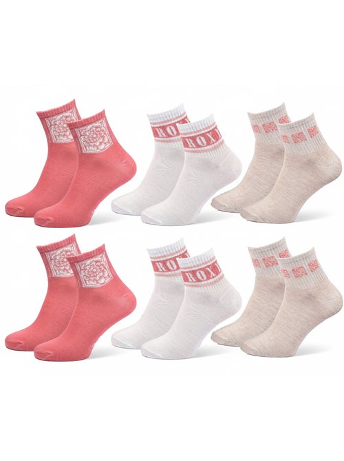 Pack de 6 Pares de Meias Curtas Quarter ROXY - Kiabi