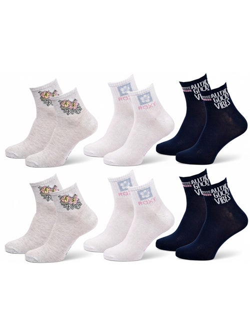 Pack de 6 Pares de Meias Curtas Quarter ROXY - Kiabi