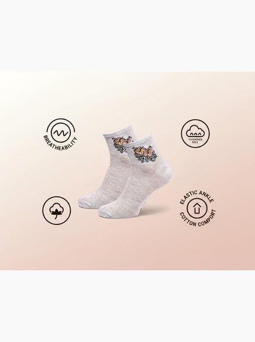 Pack de 6 Pares de Meias Curtas Quarter ROXY - Kiabi